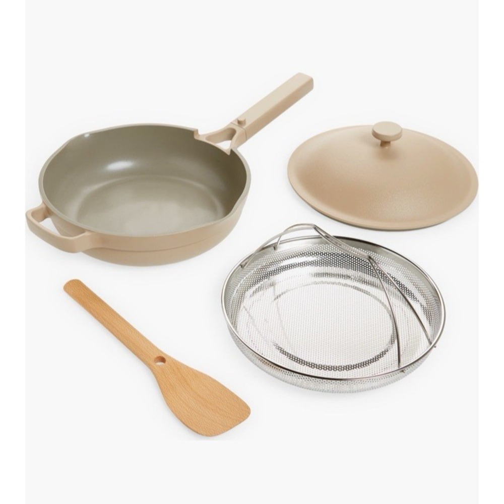 Our Place Large Always Skillet Pan 10" Nonstick w Lid Spatula Steam Basket NEW